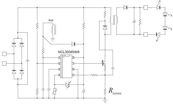 Типовая схема включения NCL30085