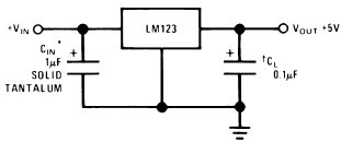 LM123, Стабилизаторы положительного напряжения с нагрузочной способностью 3А