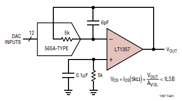 LT1357, 25МГц, операционный усилитель
