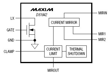 DS1842, ИС управления током и смещением 76В лавинных фотодиодов