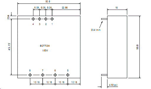 SDM30-12S12, DC/DC преобразователь мощностью 30 Вт, корпус: PCB 2x2 inch