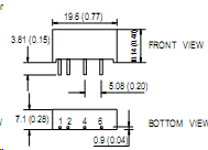 SPR01L-12, DC/DC преобразователь мощностью 1 Вт, корпус: для монтажа на печатную плату SIP7