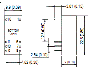 SRS-1209, DC/DC преобразователь мощностью 0.5 Вт, корпус: для монтажа на печатную плату DIP16