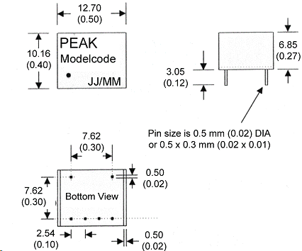 P2BU-0518ELF, DC/DC преобразователь мощностью 0.3 Вт, корпус: для монтажа на печатную плату DIP8