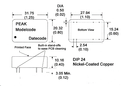 PEN5-1212E2:1LF, PEN5-1212E2:1LF   - DC/DC преобразователь мощностью 5&nbsp;Вт, корпус: для монтажа на печатную плату DIP24
