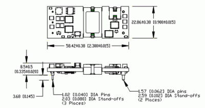 iEB48013A120V-001-R, DC/DC преобразователь мощностью 150 Вт, корпус: PCB 1/8-BRICK