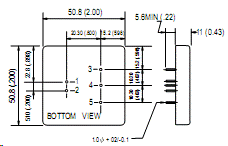 DKE15B-05, DC/DC преобразователь мощностью 15 Вт, корпус: PCB 2x2 inch