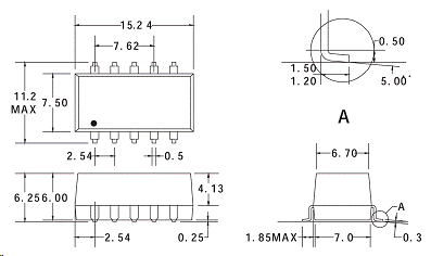 AM1L-0505S-N, DC/DC преобразователь мощностью 1 Вт, корпус: для поверхностного монтажа на печатную плату SMD8