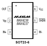 MAX4237, Прецизионный операционный усилитель в корпусе SOT23