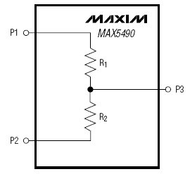 MAX5490, Согласованный прецизионный резистивный делитель в SOT23 корпусе