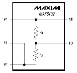 MAX5492, Согласованный прецизионный резистивный делитель в SOT23 корпусе