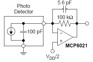 MCP6021, Одноканальные операционные усилители с полосой пропускания 10МГц