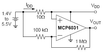 MCP6031, Высокоточные прецизионные операционные усилители с низким энергопотреблением