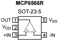 MCP6566R, Низкопотребляющий компаратор с выходом Open-Drain