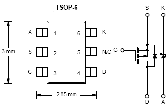 Si3851DV, P-Channel 30-V (D-S) Rated MOSFET with Schottky Diode
