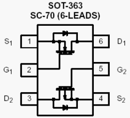 Si1553DL, Complementary 2.5-V (G-S) MOSFET
