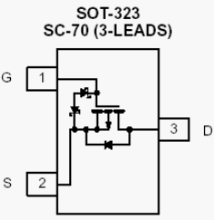 Si1305EDL, P-Channel 1.8-V (G-S) MOSFET