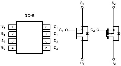 Si4947ADY, Dual P-Channel 30-V (D-S) MOSFET