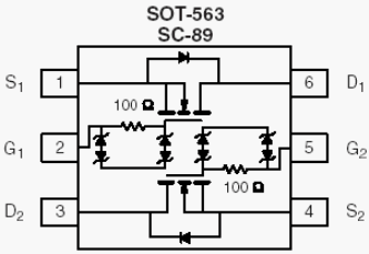 Si1024X, Dual N-Channel 1.8-V (G-S) MOSFET