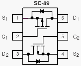 Si1033X, P-Channel 1.8-V (G-S) MOSFET