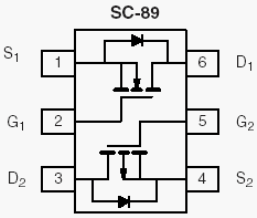 Si1029X, Complementary N- and P-Channel 60-V (D-S) MOSFET