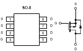 Si4425BDY, P-Channel 30-V (D-S) MOSFET