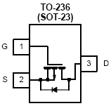 Si2343DS, P-Channel 30-V (D-S) MOSFET