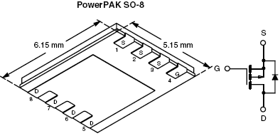 Si7491DP, P-Channel 30-V (D-S) MOSFET