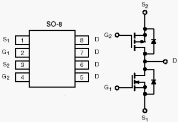 Si4500BDY, Complementary MOSFET Half-Bridge (N- and P-Channel)