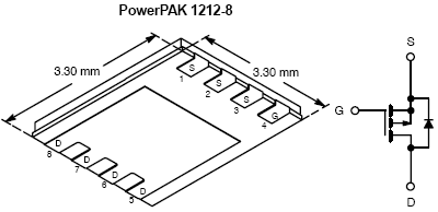 Si7421DN, P-Channel 30-V (D-S) MOSFET