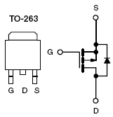 SUM55P06-19L, P-Channel 60-V (D-S) 175°C MOSFET
