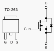 SUM110N04-05H, N-Channel 40-V (D-S) 175°C MOSFET