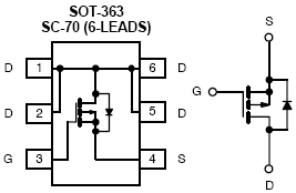 Si1419DH, P-Channel 200-V (D-S) MOSFET