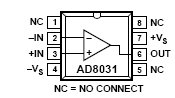 AD8031, 80МГц Rail-to-Rail операционные усилители