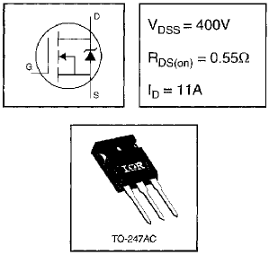 IRFP340, HEXFET® Power MOSFET