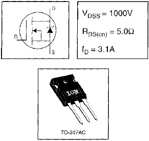 IRFPG30, HEXFET® Power MOSFET