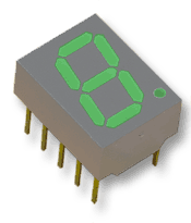 HDSP-815G, Семисегментный светодиодный индикатор, высота символа 20.32 мм (0.8")