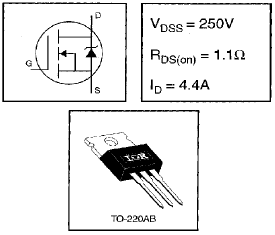 IRF624PBF, HEXFET® Power MOSFET