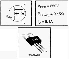 IRF634PBF, HEXFET® Power MOSFET