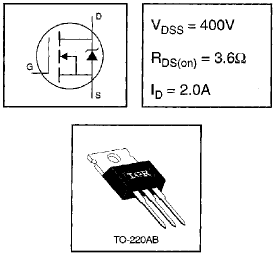 IRF710PBF, HEXFET® Power MOSFET
