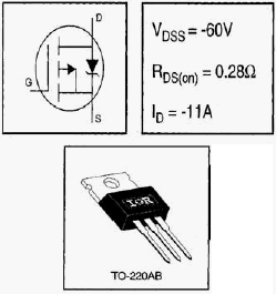 IRF9Z24PBF, HEXFET® Power MOSFET