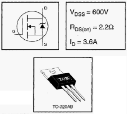 IRFBC30PBF, HEXFET® Power MOSFET