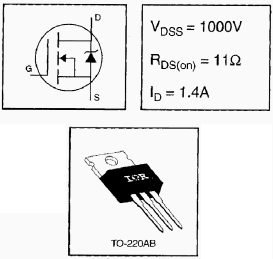 IRFBG20PBF, HEXFET® Power MOSFET
