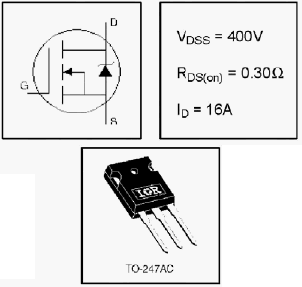 IRFP350LCPBF, HEXFET® Power MOSFET