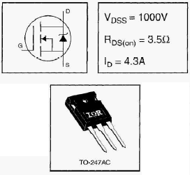 IRFPG40PBF, HEXFET® Power MOSFET
