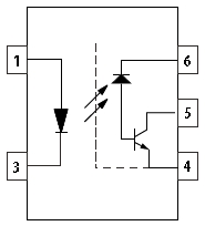 ACPL-M43U, Оптрон с транзисторным выходом, на расширенный диапазон рабочих температур