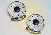 AMRX-1500-1BWA, Однонаправленное сверхтонкое 1.9 мм колесо прокрутки с 5-ю интегрированными кнопками. Белая светодиодная подсветка. Диск хромированный, матовый. Центральная кнопка черная.