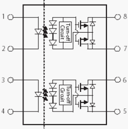 ASSR-322R, Твердотельное оптореле с MOSFET выходом, нормально разомкнутое, на 250 Вольт 0.2 Ампера