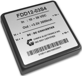 FDD12-03S4, DC/DC конвертер серии FDD12 мощностью 10 Ватт