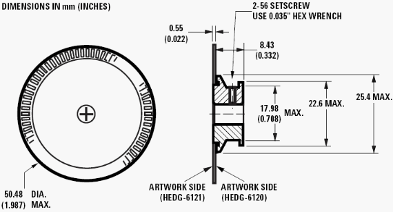 HEDG-6120#U12, 2-канальный стеклянный кодомерный диск